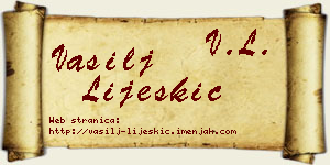 Vasilj Lijeskić vizit kartica
